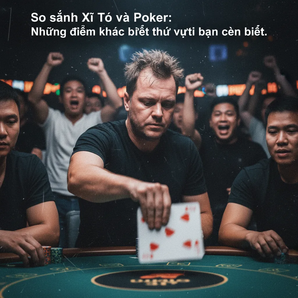 Minh họa một ván bài Xì Tố với các lá bài ngửa riêng của mỗi người chơi