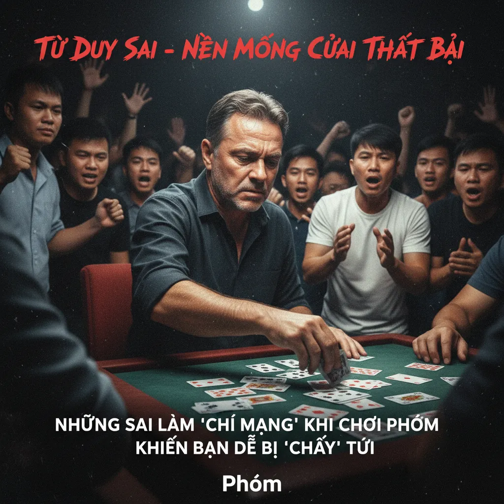 Cảm giác cay cú khi mắc sai lầm chơi Phỏm
